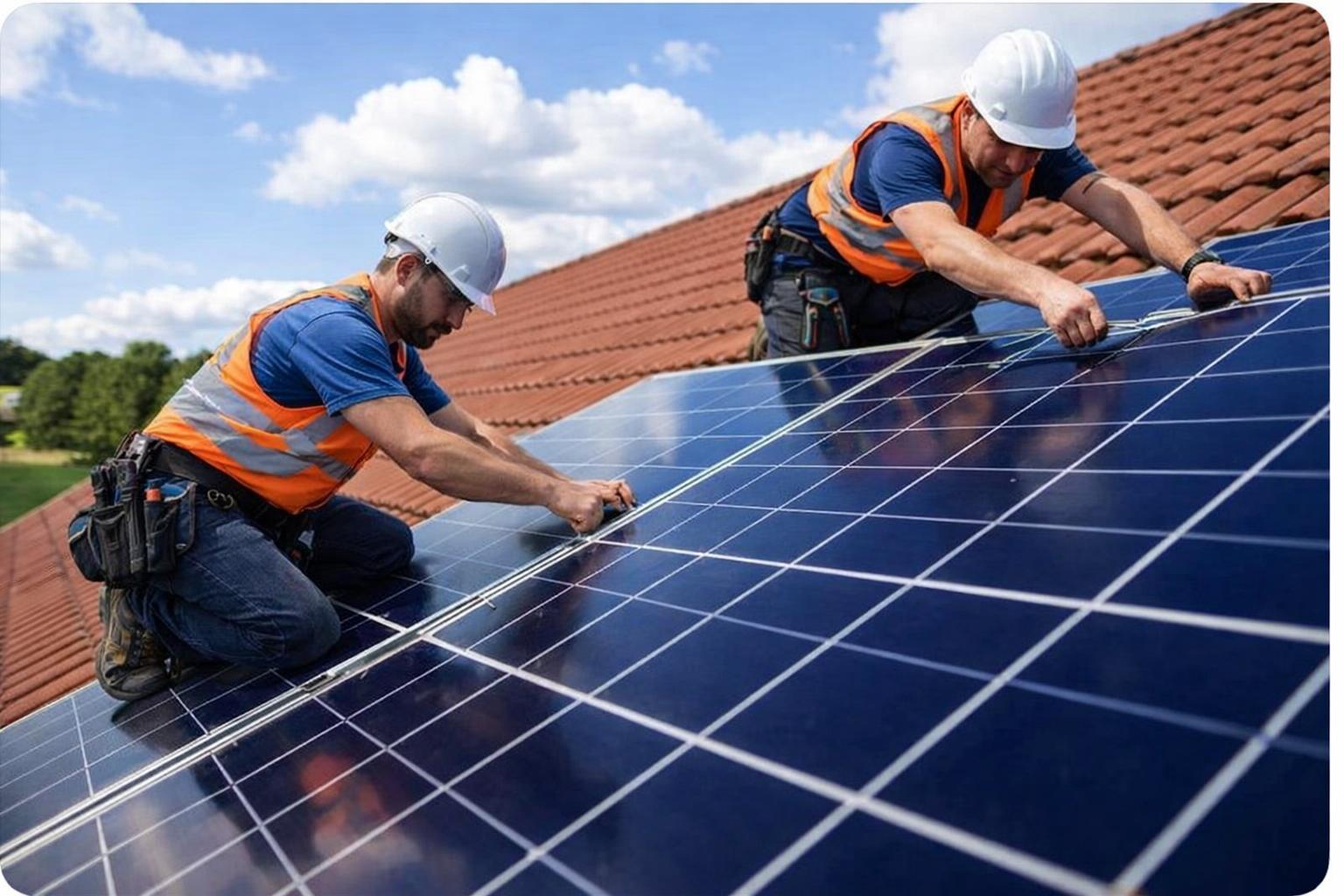 Installation de panneaux solaires